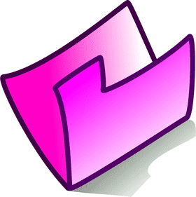 Vibrant Pink Folder with Dynamic Shape PNG