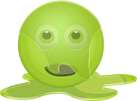 Glowing Green Slime Emoticon Delight PNG