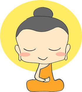 Serene Buddha in Enlightenment PNG