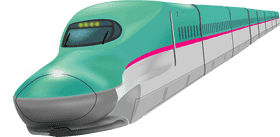 High-Speed Train in Vibrant Colors PNG