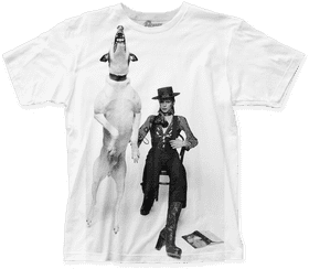 Whimsical Dog and Dapper Performer Shirt PNG