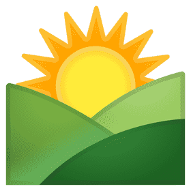 Golden Sunrise Over Serene Hills PNG