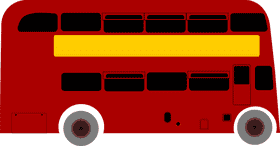 Classic Red Double-Decker Bus PNG