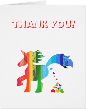 Poop-acular Rainbow Unicorn Thank You! PNG