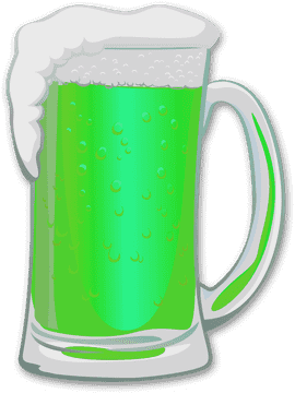 Refreshing Green Beer Glass Delight PNG