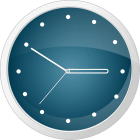 Elegant Blue Wall Clock Design PNG