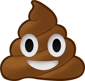 Poop with a Happy Smile Emoji PNG