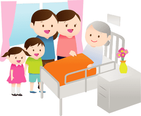 Hospital Visit A Family's Loving Support PNG