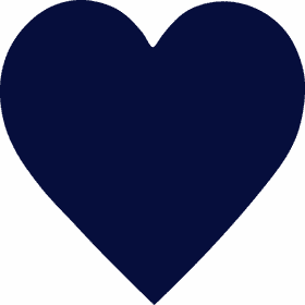 Navy Love Heart Design PNG
