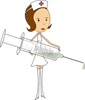 Nurse with the Giant Syringe PNG