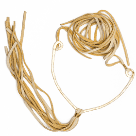 Elegant Earthy Jewelry with Leather Accents PNG