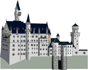 Majestic Fantasy Castle on the Hill PNG