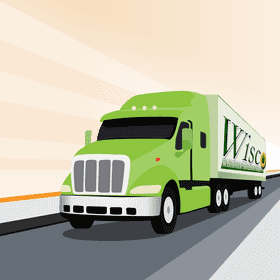 Vibrant Delivery Truck on a Highway Adventure PNG