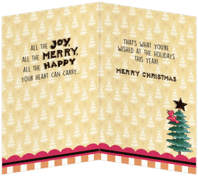 Festive Christmas Greeting Card for Joyful Wishes PNG