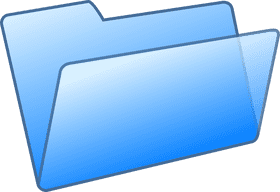 Blue File Folder Icon for Organization PNG