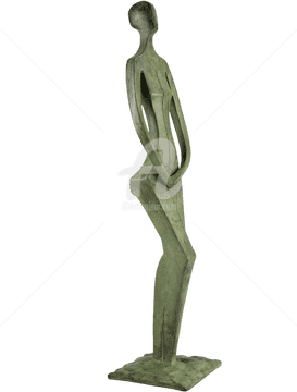 Elegant Pose A Contemporary Bronze Sculpture PNG