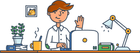 Factory Worker at the Desk PNG