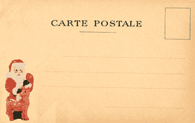 Vintage Holiday Postcard Greeting PNG