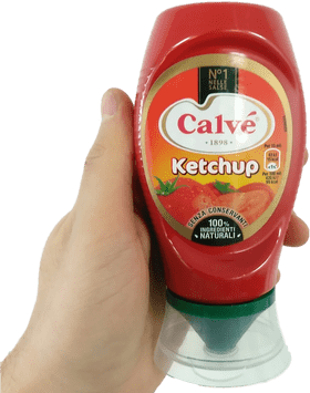 Perfectly Packaged Ketchup Bottle Delight PNG