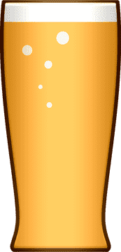 Golden Refreshment The Perfect Beer Glass PNG