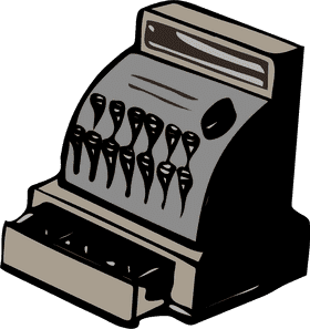 Vintage Cash Register for Retro Stores PNG