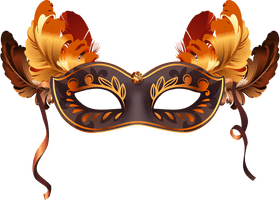 Artistic Welding Mask with Feather Details PNG