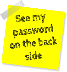 Password Hidden on the Back Side PNG