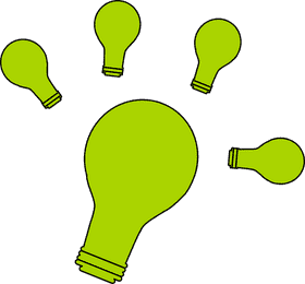Creative Ideas Illuminate with Light Bulb Energy PNG