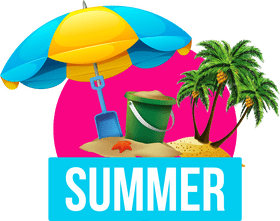 Beach Day Fun Adventure PNG