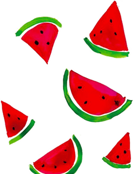Colorful Melon Slice Delight PNG