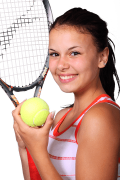 Smiling Athlete The Joy of Sport Tennis PNG