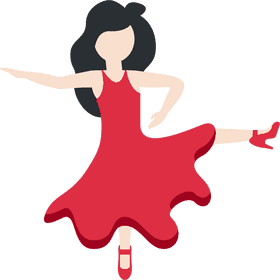 Graceful Dance in Red PNG