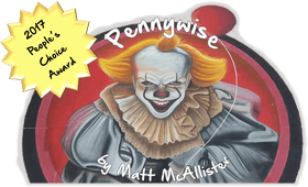 Chalk Art Pennywise's Colorful Fright PNG