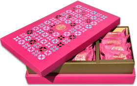 Elegant Pink Floral Gift Box Delight PNG
