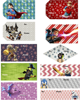 Lego Holiday Gift Tags Adventure PNG