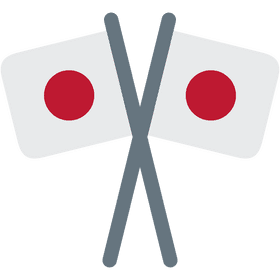 Crossed Flags of Japan PNG