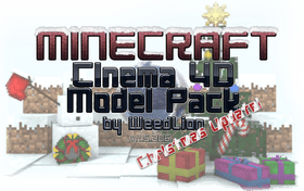 Festive Cinema 4D Model Pack for Minecraft PNG