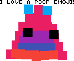 Colorful Poop Monster Delight PNG