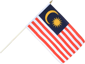 Malaysian Flag with Crescent and Star PNG