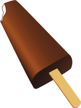 Creamy Chocolate Ice Cream Delight on a Stick PNG