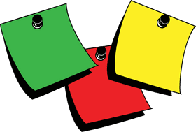 Colorful Sticky Note Trio for Ideas PNG