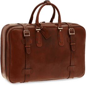 Elegant Leather Luggage Suitcase for Travel PNG