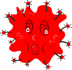 Friendly Bacteria The Curious Red Microbe PNG