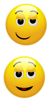 Cheerful Smiley Expressions Collection PNG