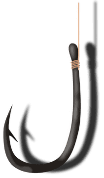 Elegant Fishing Hook with Smooth Curves PNG