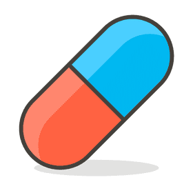 Colorful Dual-Capsule Pill Design PNG