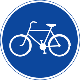 Bicycle Pathway Ahead Signage PNG