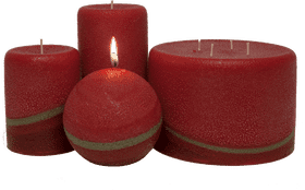 Radiant Red Candle Serenity PNG