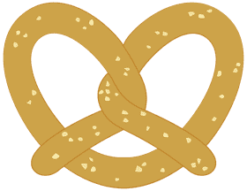 Deliciously Twisted Pretzel Snack Treat PNG