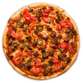 Spicy Delight Pizza with Fresh Toppings PNG